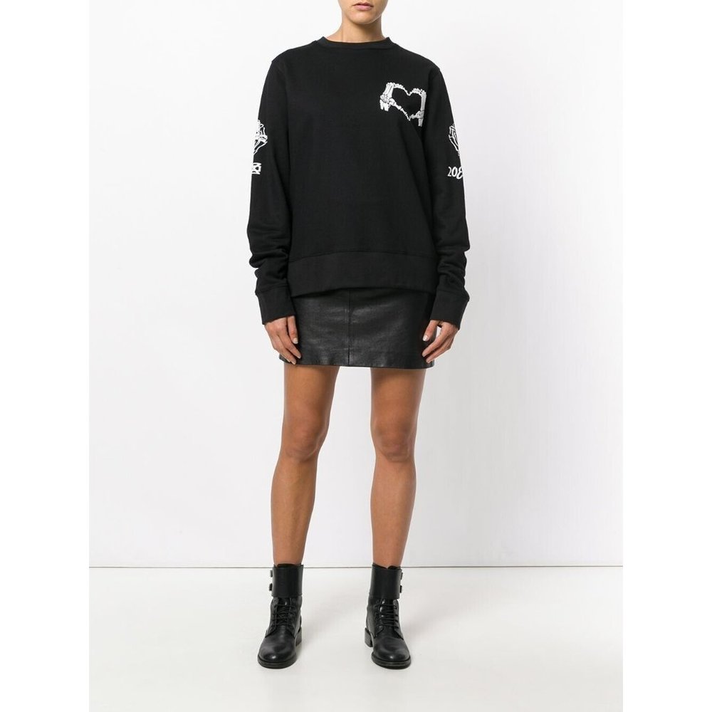 KTZ skeleton heart print sweatshirtm unisex size XXS mens